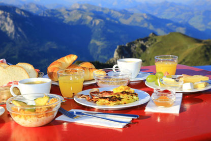 Image de Bon petit-déjeuner montagnard avec billet randonné